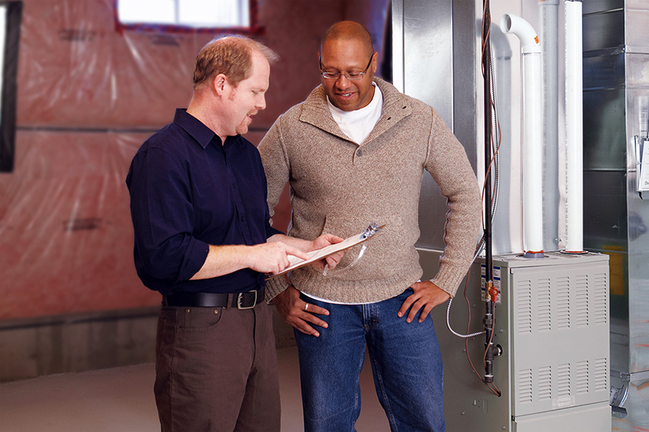 A homeowner and a furnace contractor